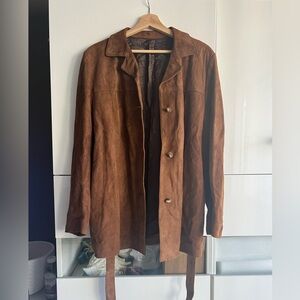 Vintage Brown Suede Shacket